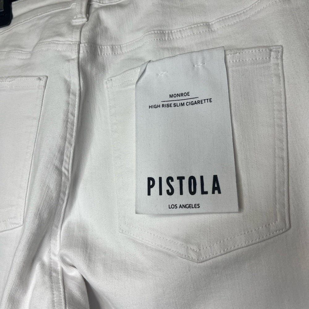 Pistola White High Rise Slim Cigarette Jeans